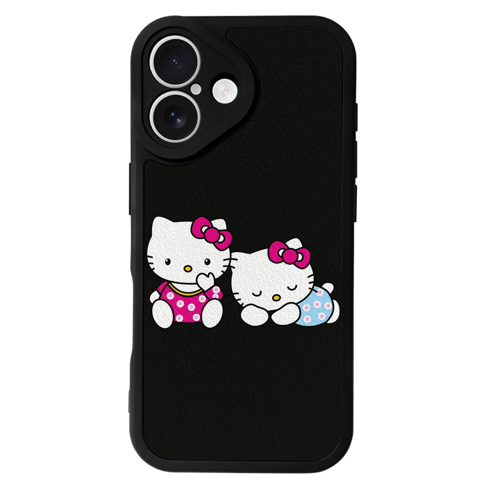 （画像用） Hello Kitty ハローキティ 【iPhone 16シリーズ対応】シリコンスマホケース（レザー調） 材質：シリコン